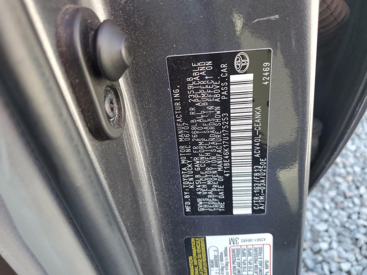 2007 TOYOTA CAMRY