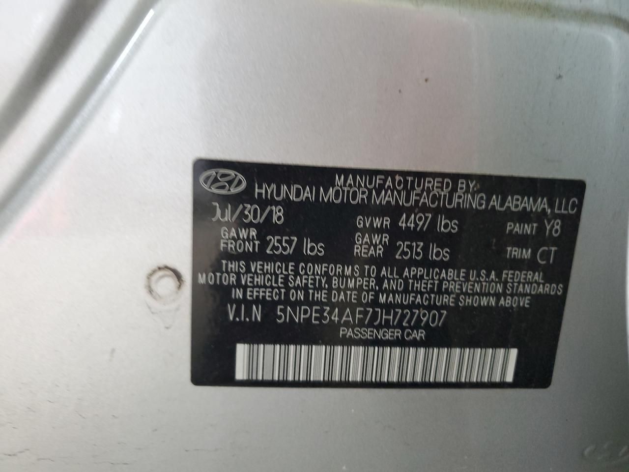 2018 HYUNDAI SONATA