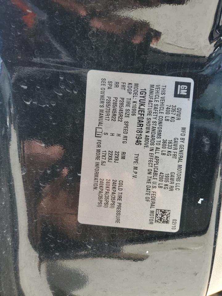 2010 CADILLAC ESCALADE
