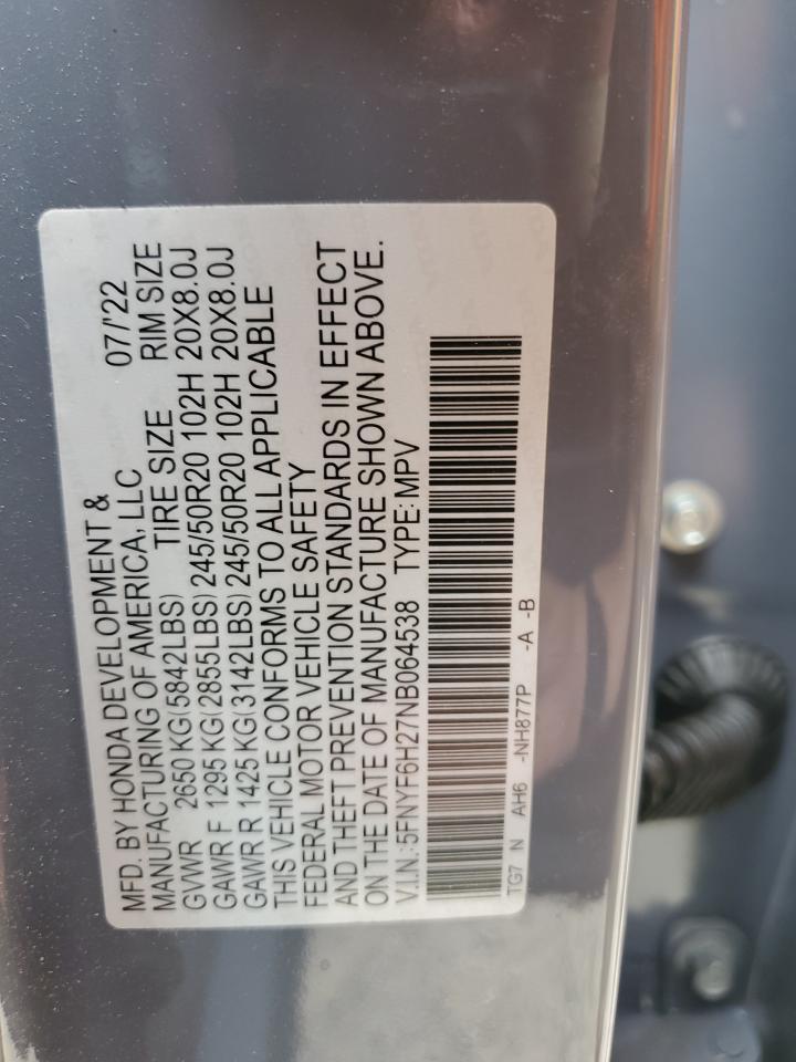 2022 HONDA PILOT