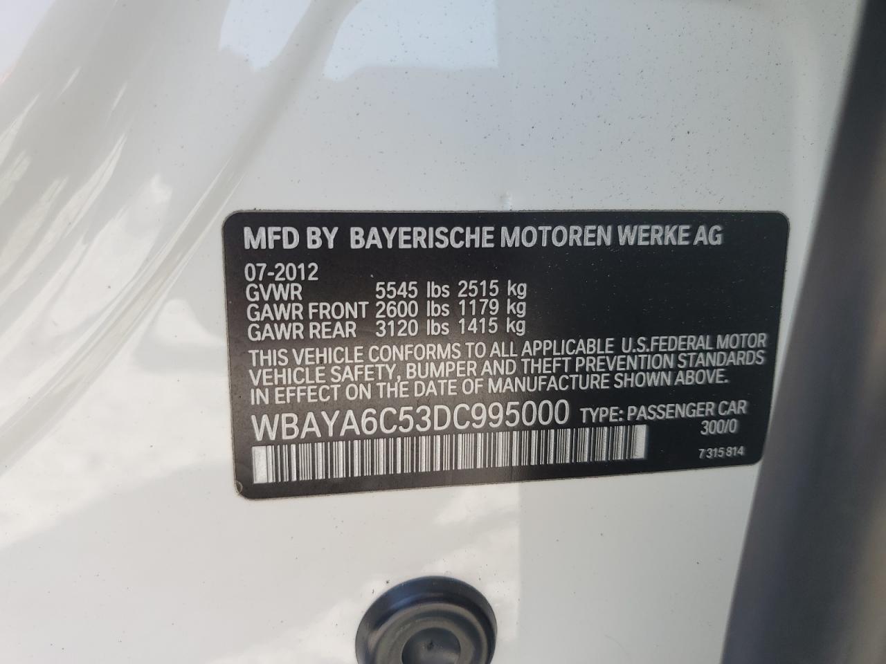 2013 BMW 7 series
