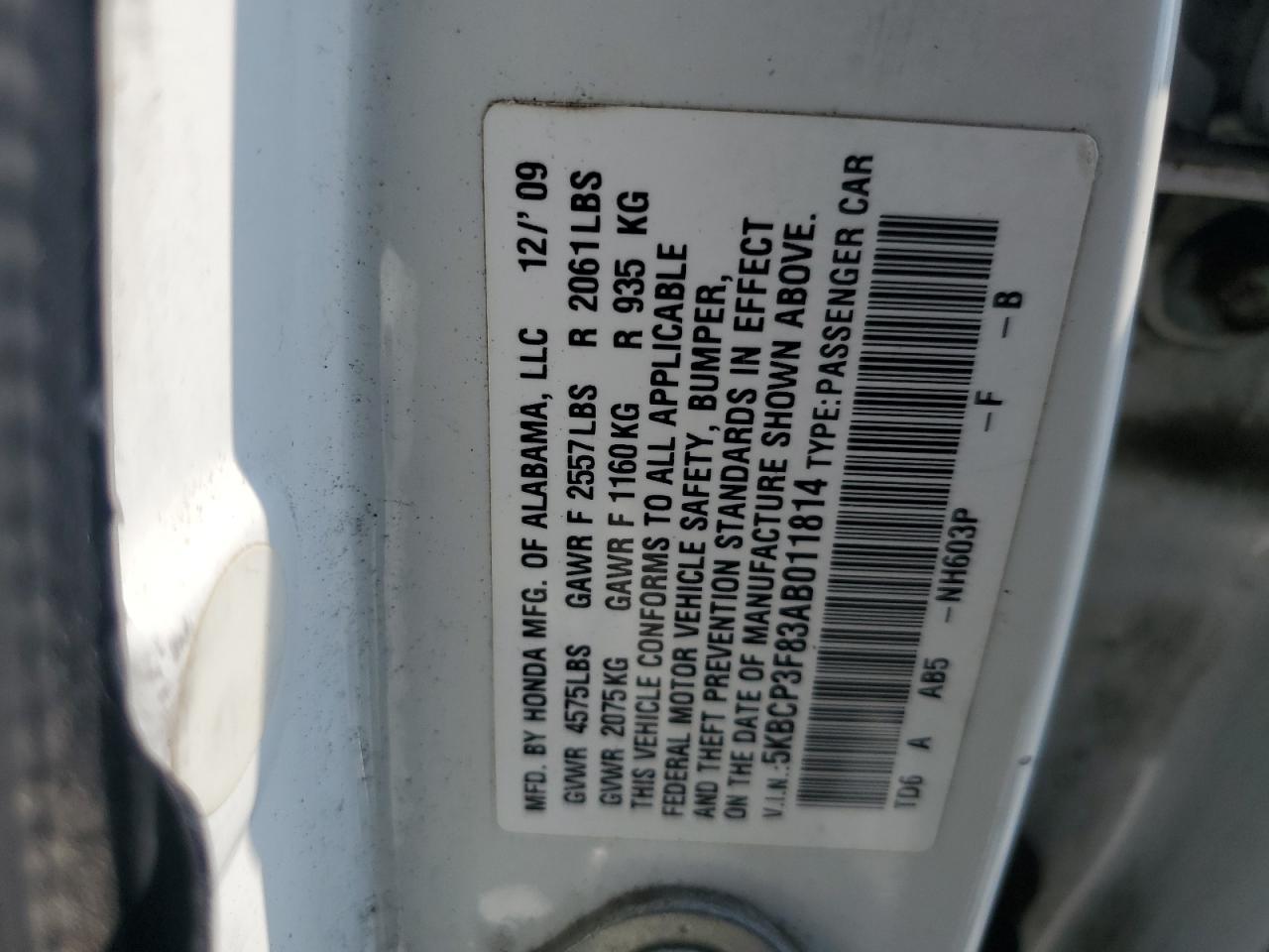 2010 HONDA ACCORD