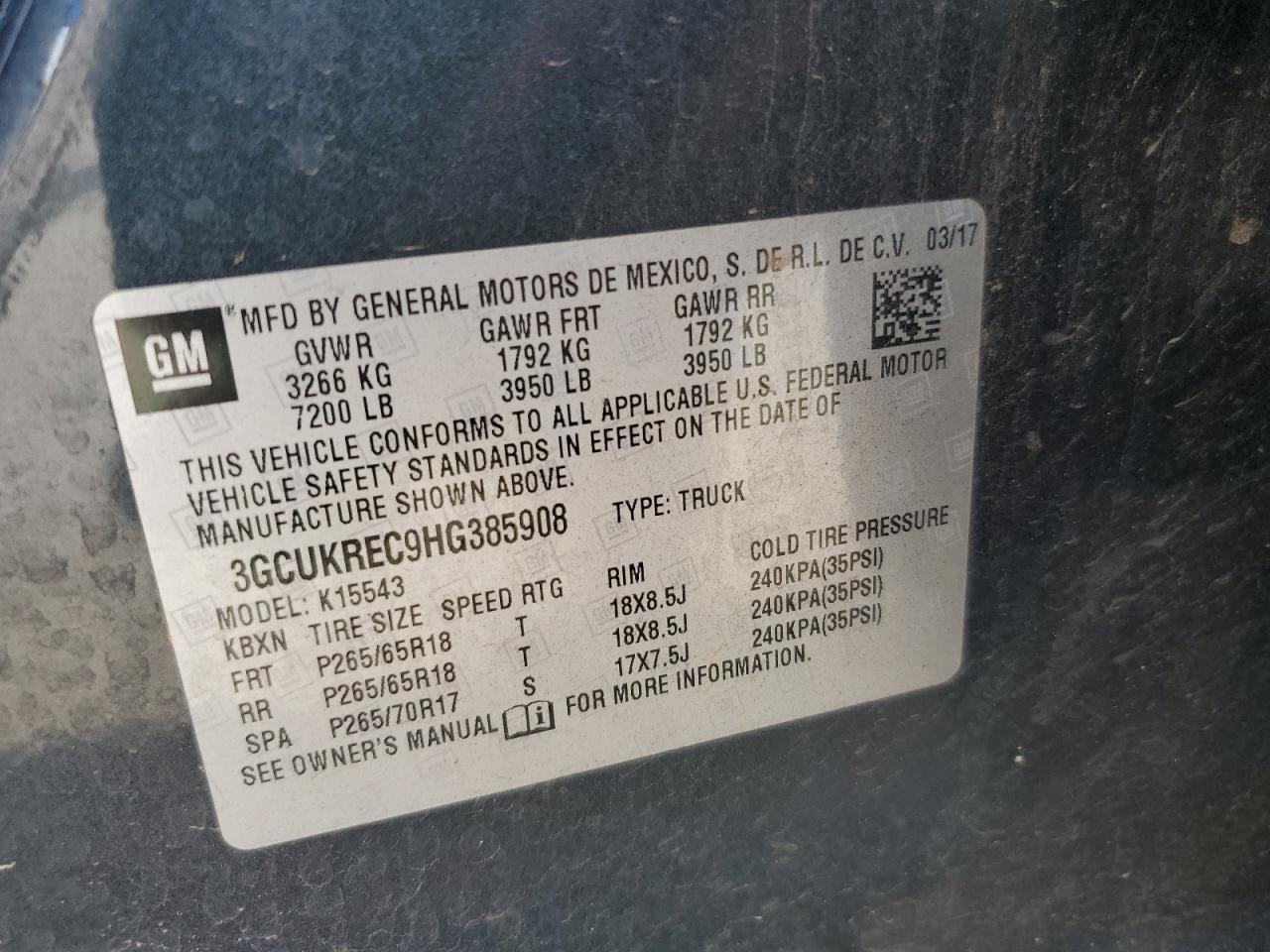 2017 CHEVROLET Silverado