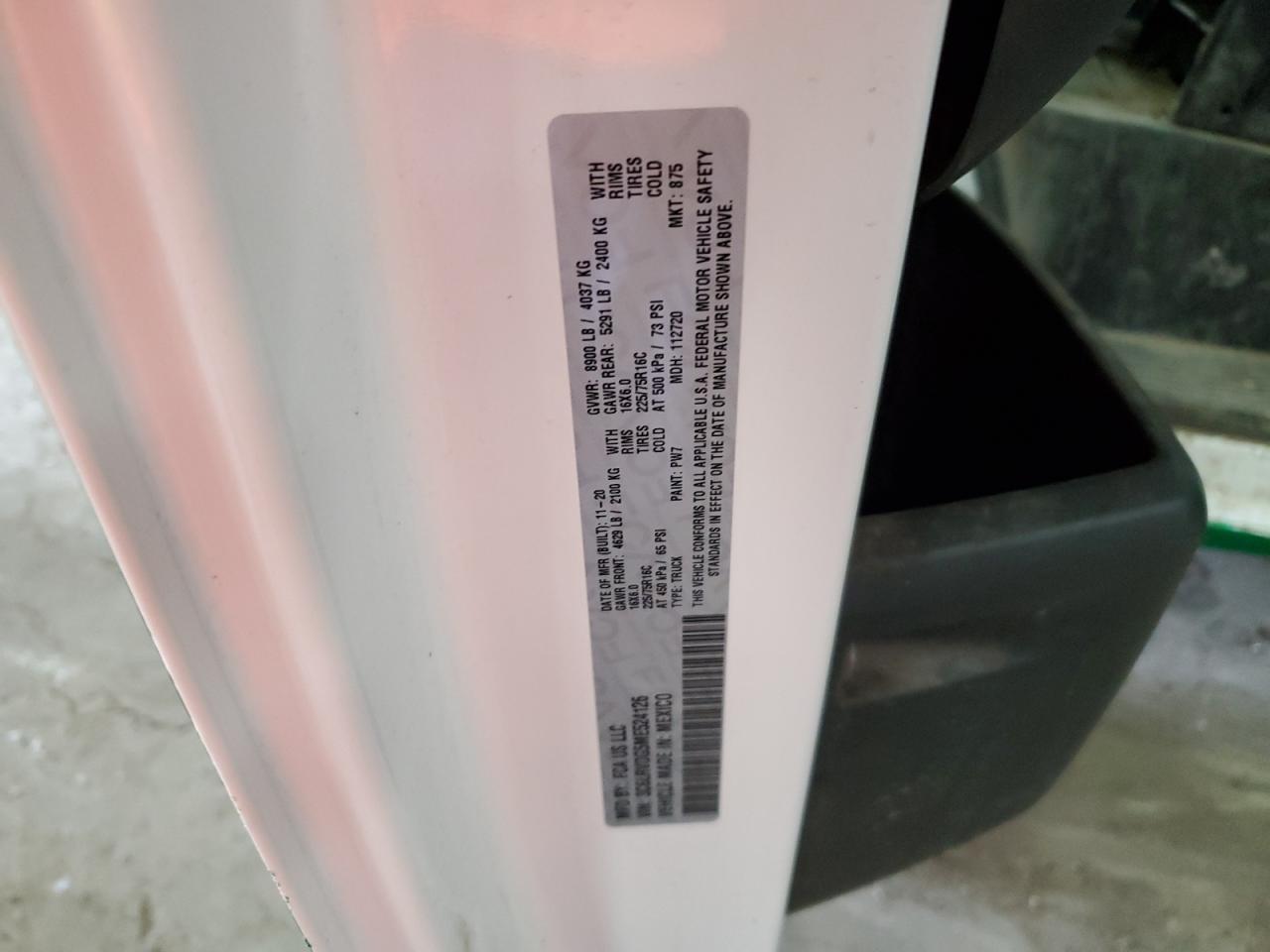 2021 RAM ProMaster 2500
