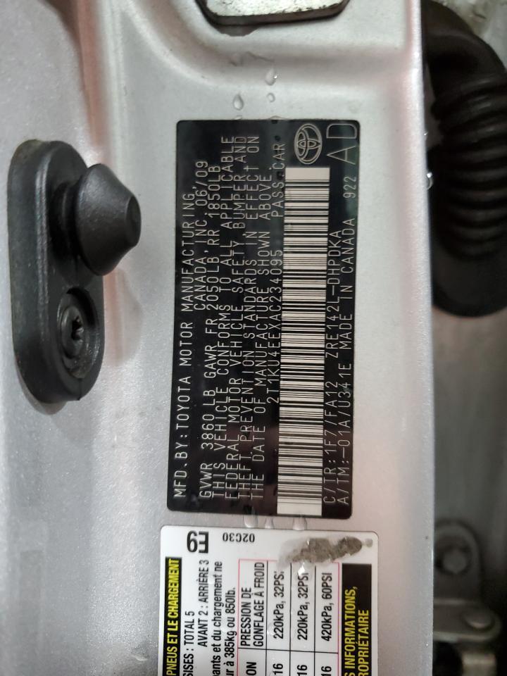 2010 TOYOTA COROLLA