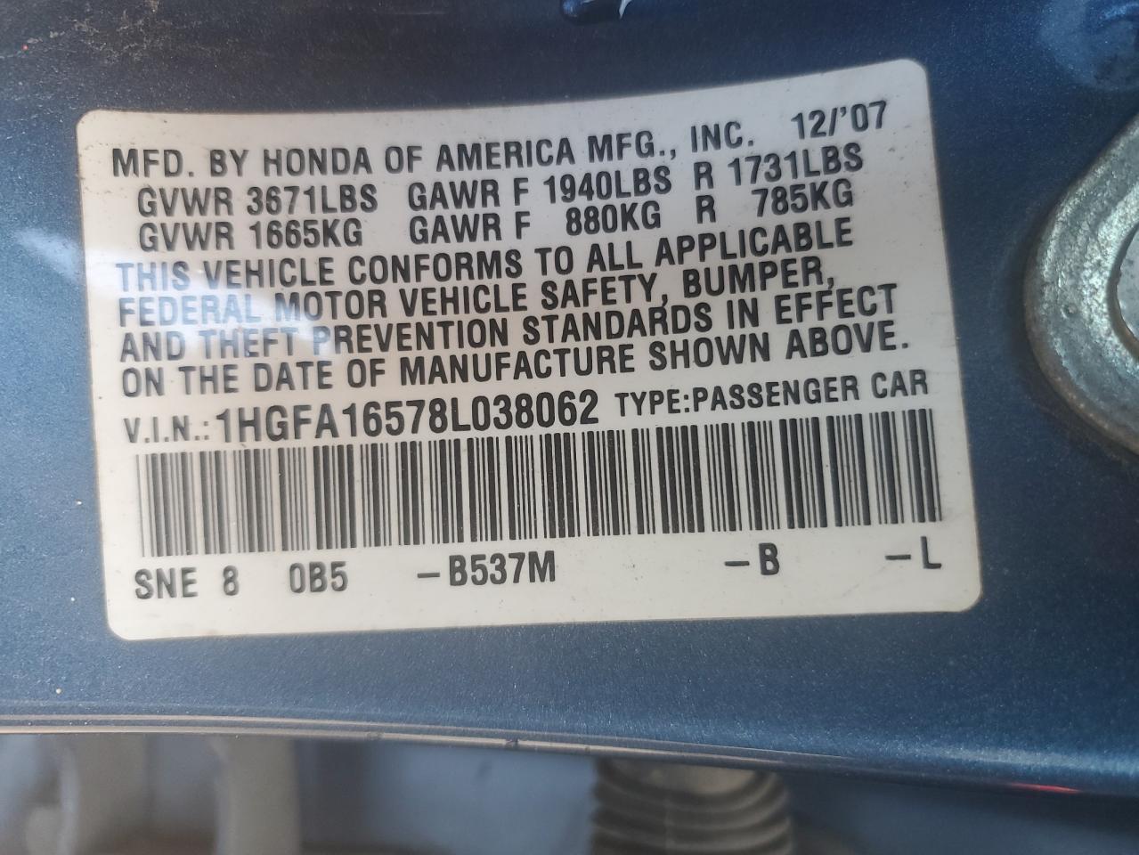 2008 HONDA CIVIC