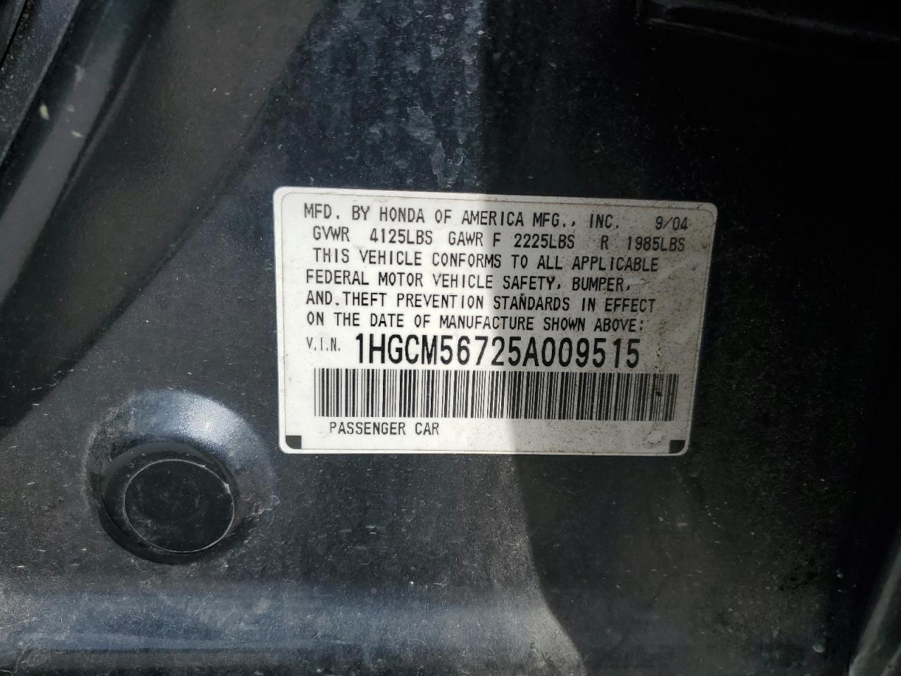 2005 HONDA ACCORD