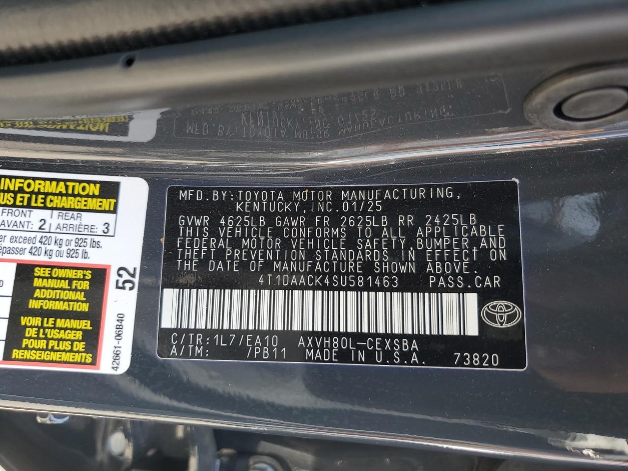 2025 TOYOTA CAMRY