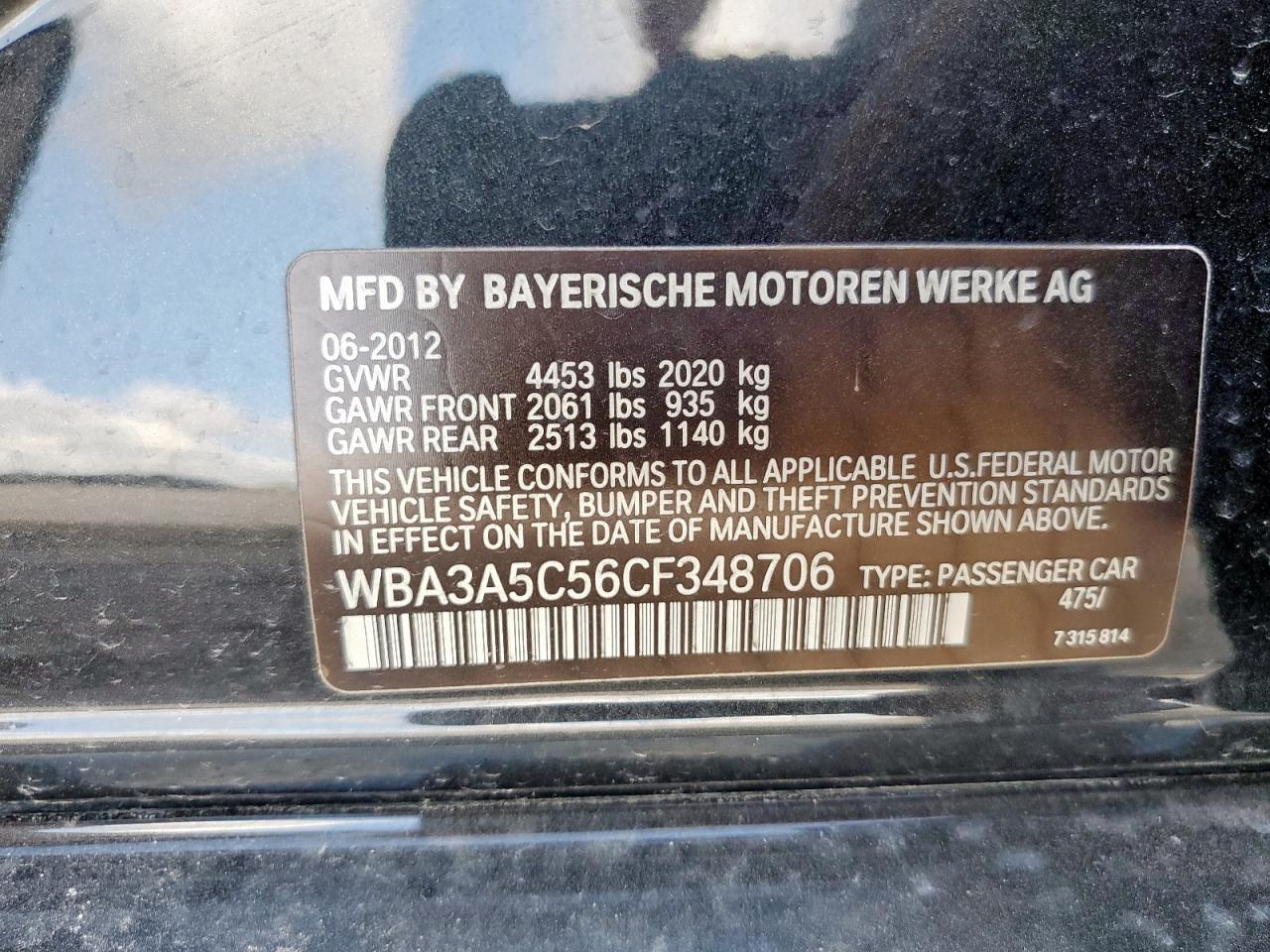 2012 BMW 3 SERIES