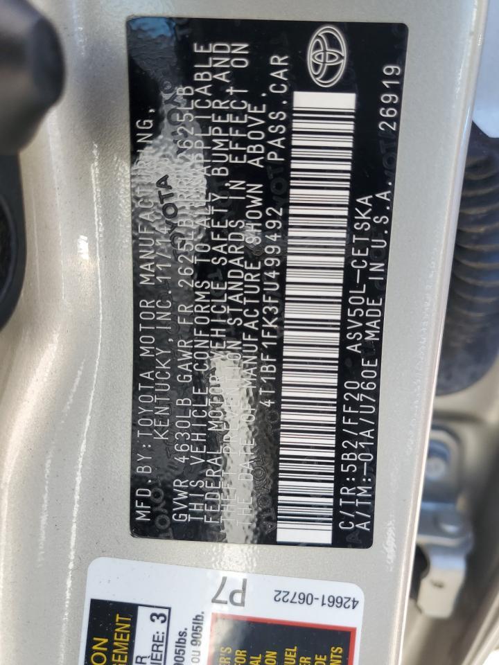 2015 TOYOTA CAMRY
