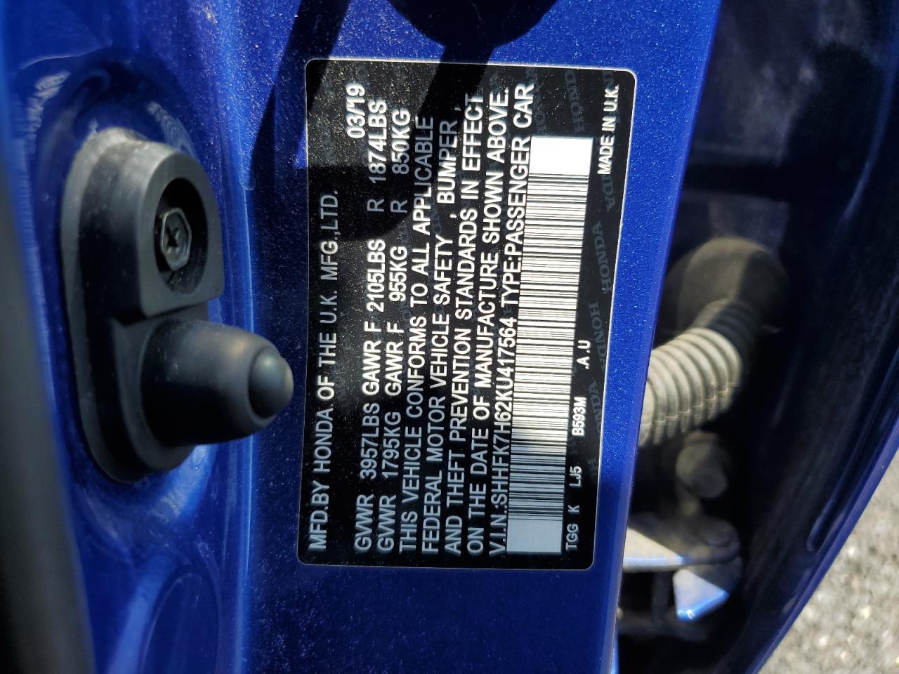 2019 HONDA CIVIC