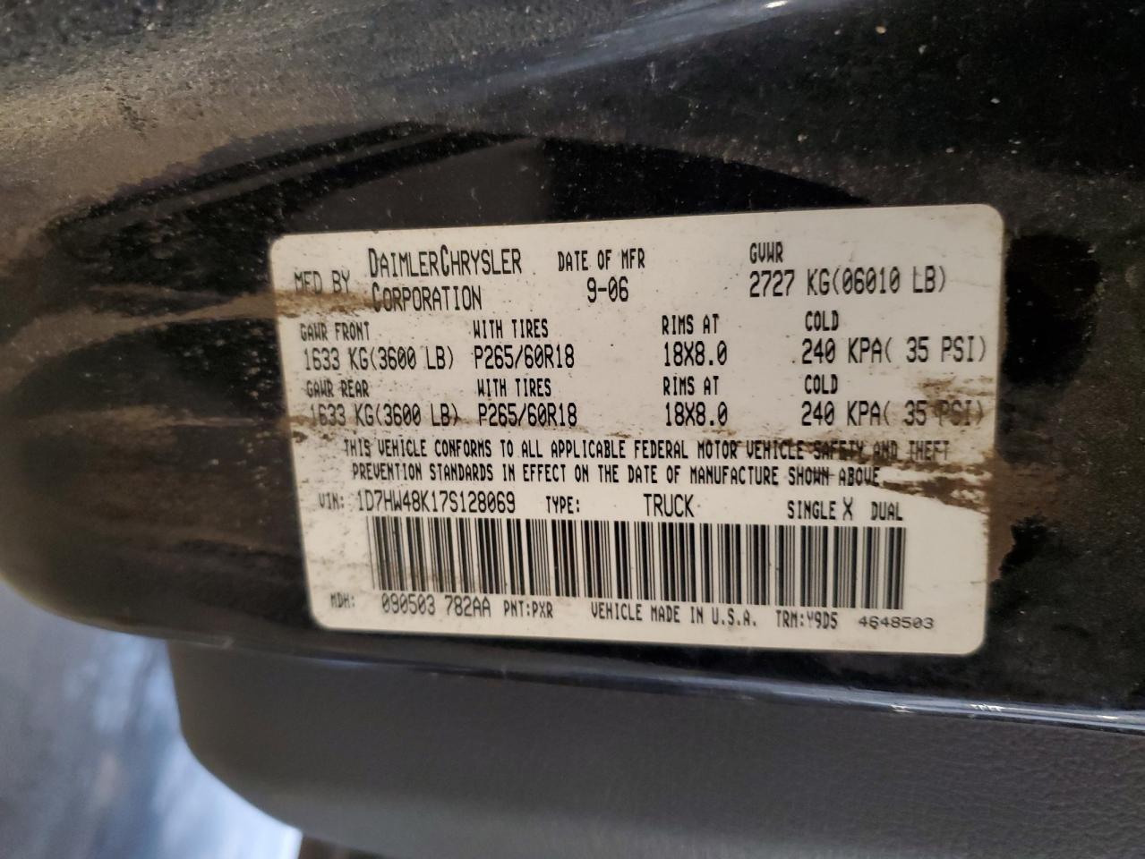 2007 DODGE Dakota