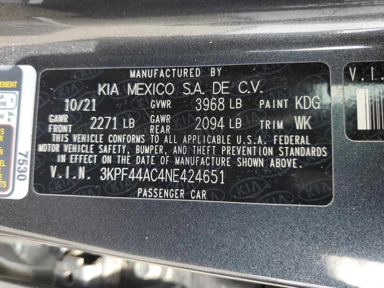 2022 KIA FORTE