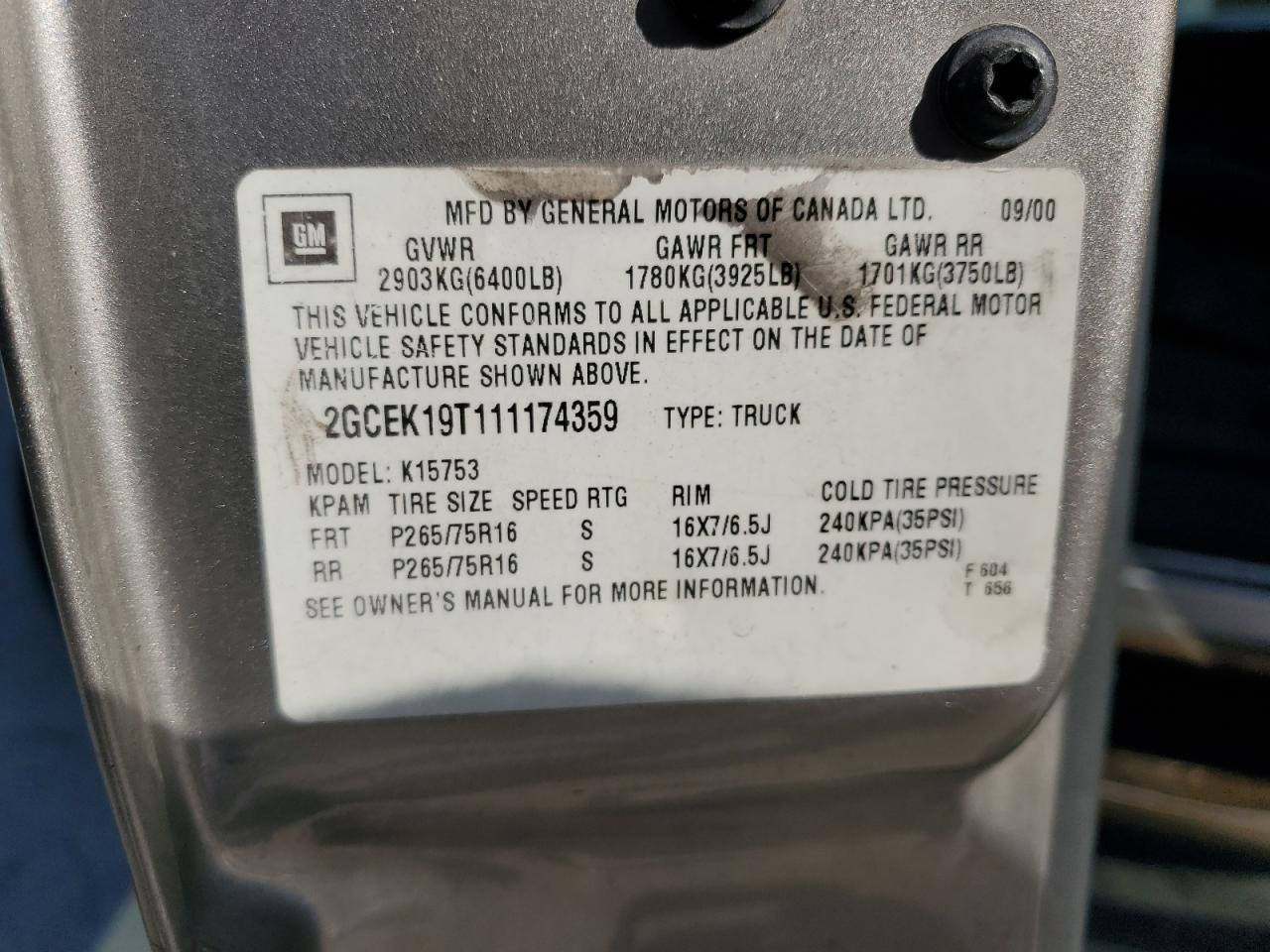 2001 CHEVROLET Silverado