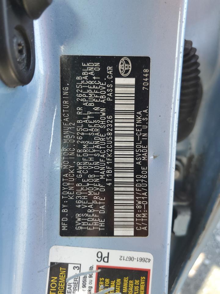 2012 TOYOTA CAMRY