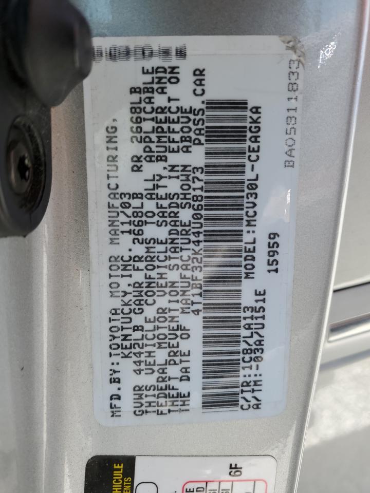 2004 TOYOTA CAMRY