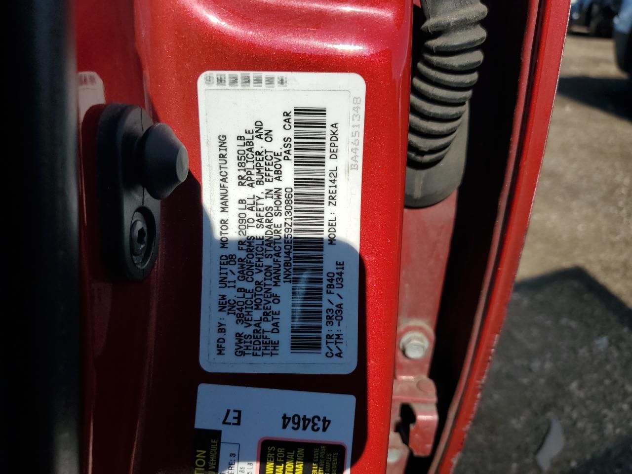 2009 TOYOTA COROLLA