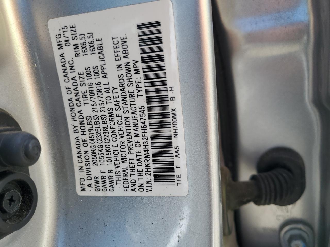 2015 HONDA CR-V
