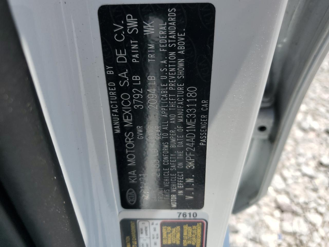 2021 KIA FORTE
