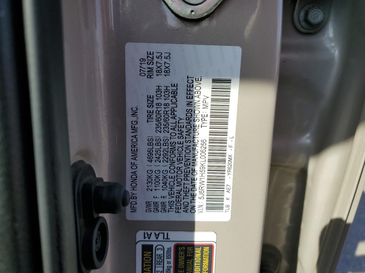 2019 HONDA CR-V