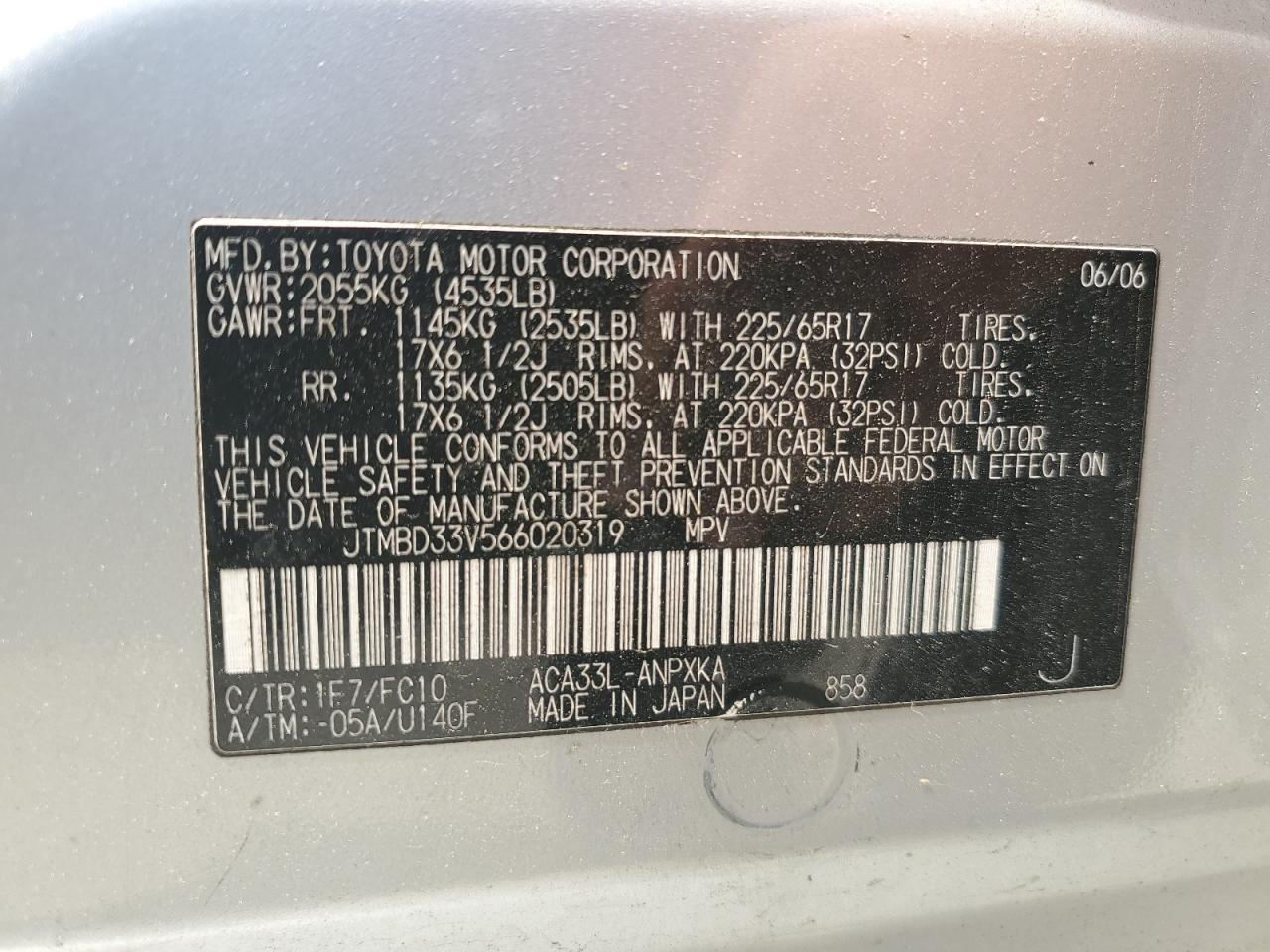 2006 TOYOTA RAV4
