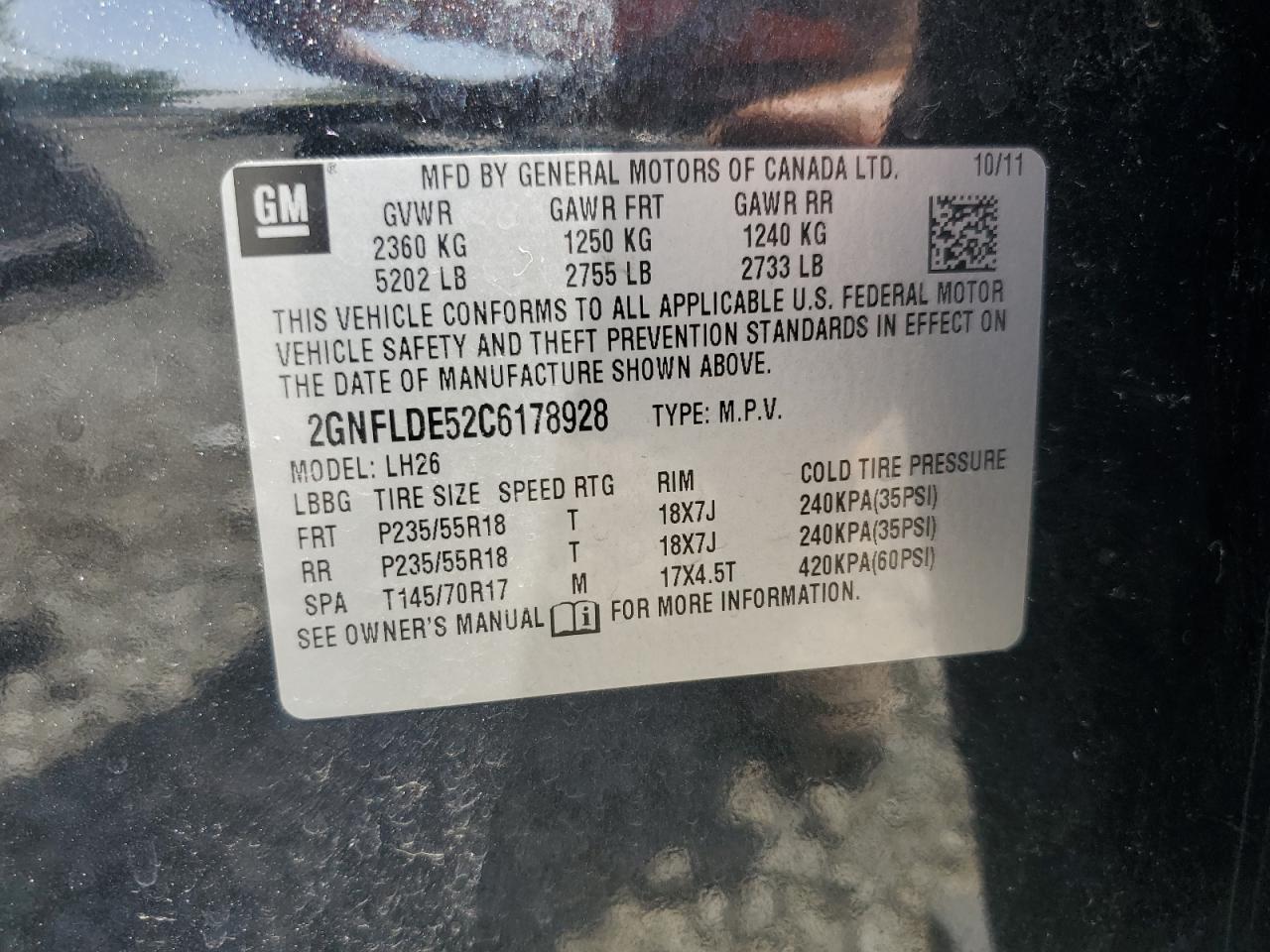 2012 CHEVROLET EQUINOX