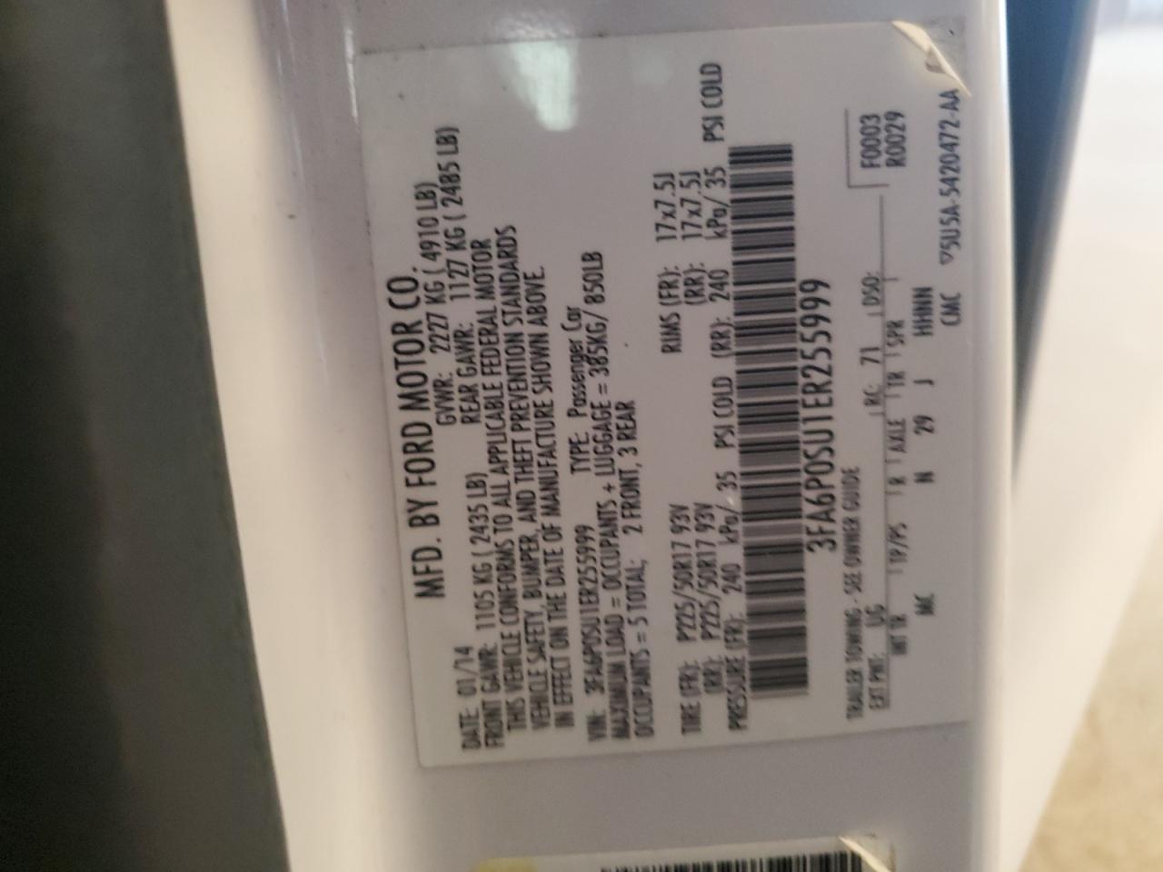 2014 FORD FUSION