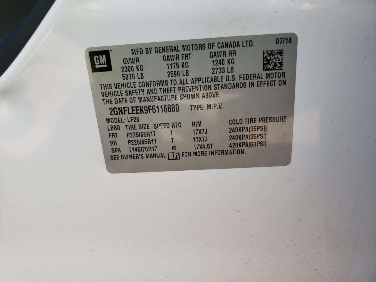 2015 CHEVROLET EQUINOX