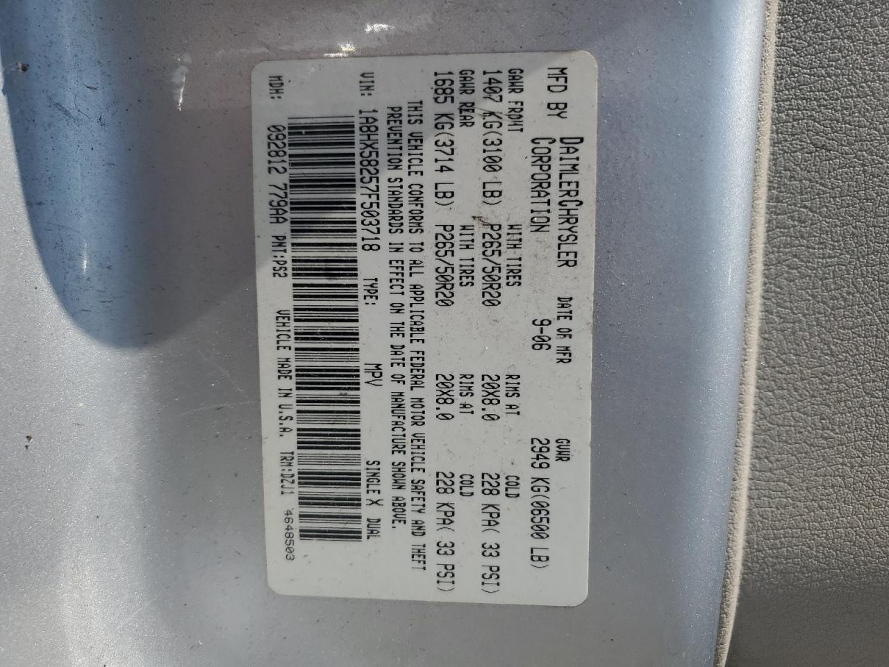 2007 CHRYSLER Aspen
