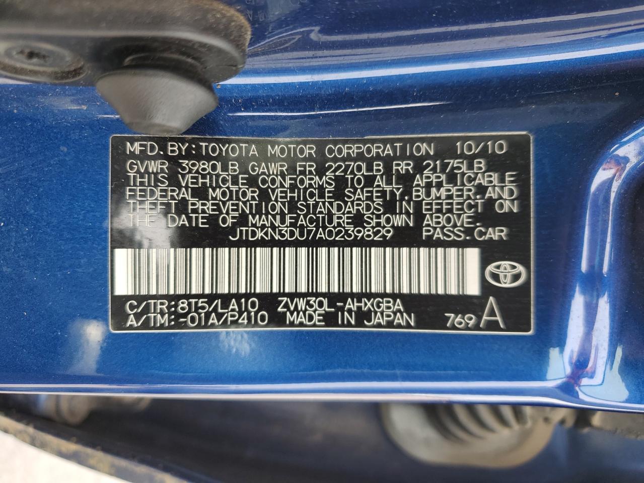 2010 TOYOTA PRIUS