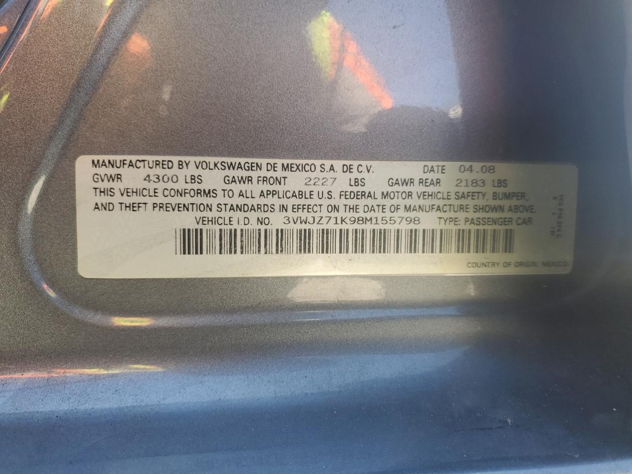 2008 VOLKSWAGEN JETTA