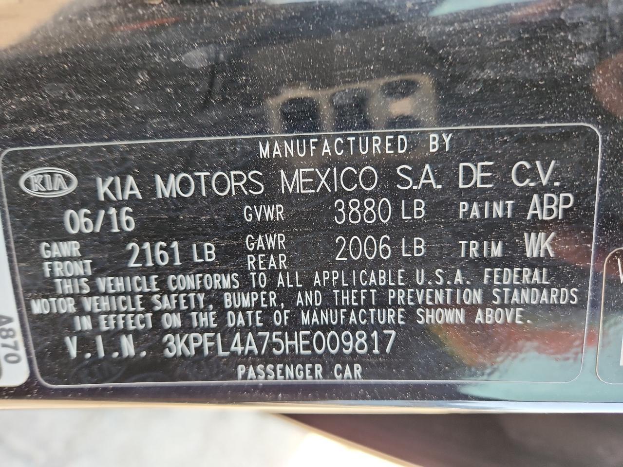 2017 KIA FORTE