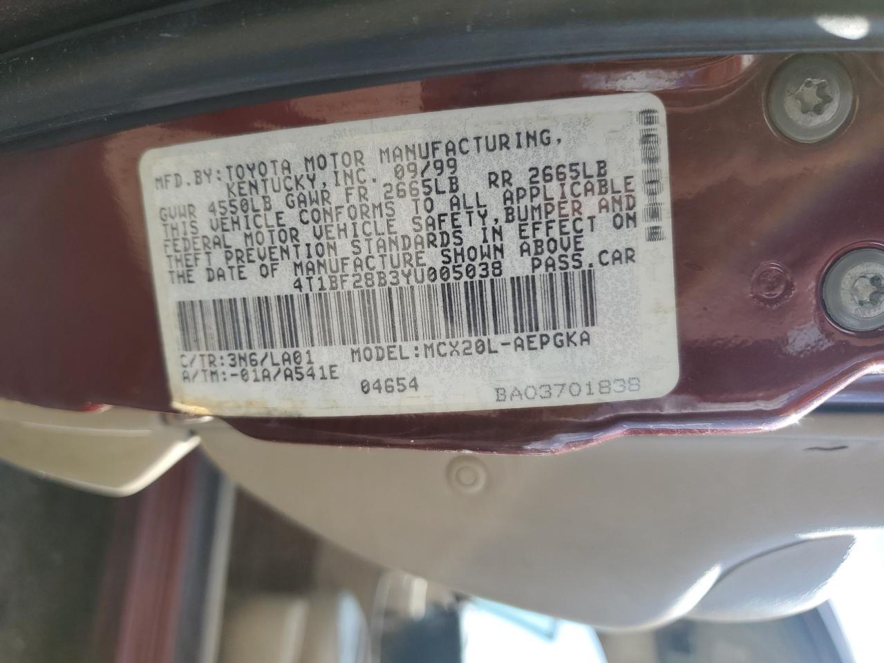 2000 TOYOTA Avalon