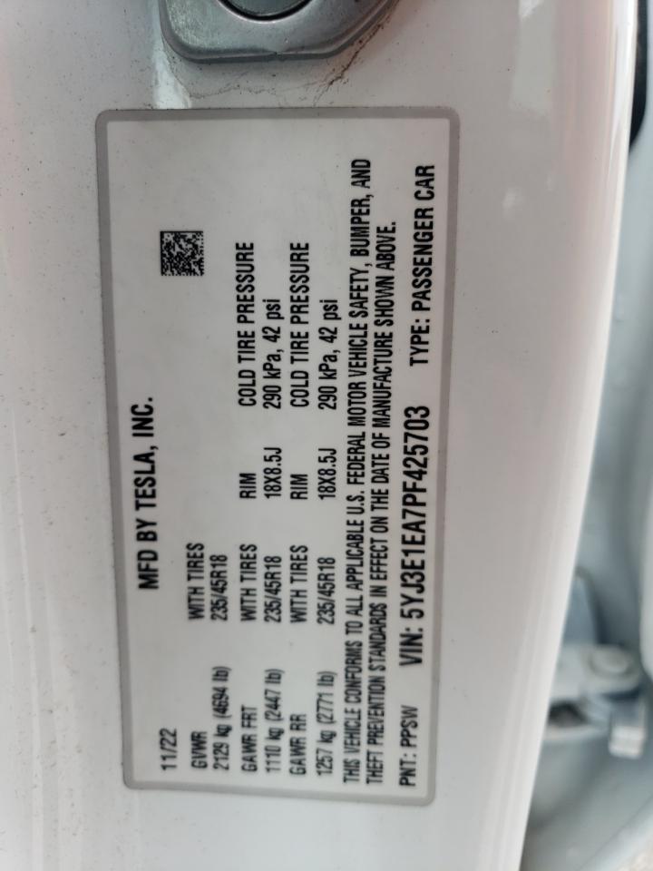 2023 TESLA MODEL 3