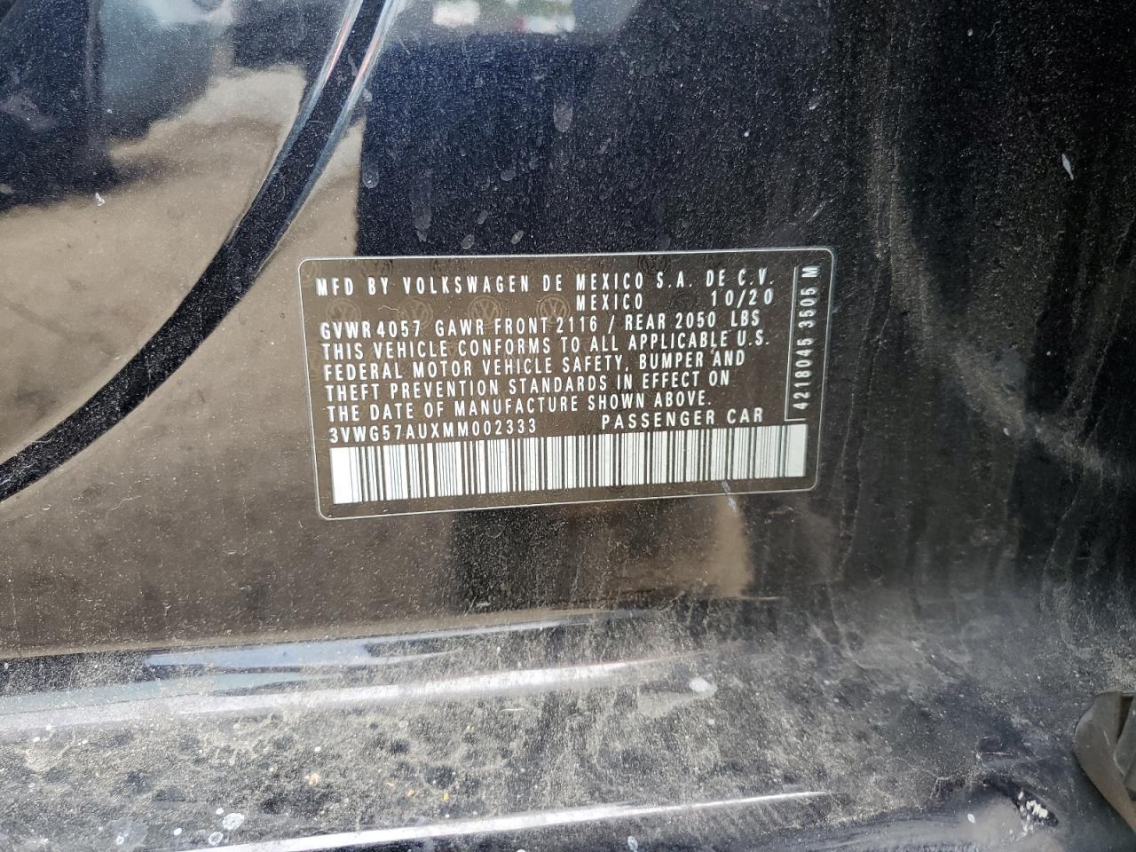 2021 VOLKSWAGEN GOLF