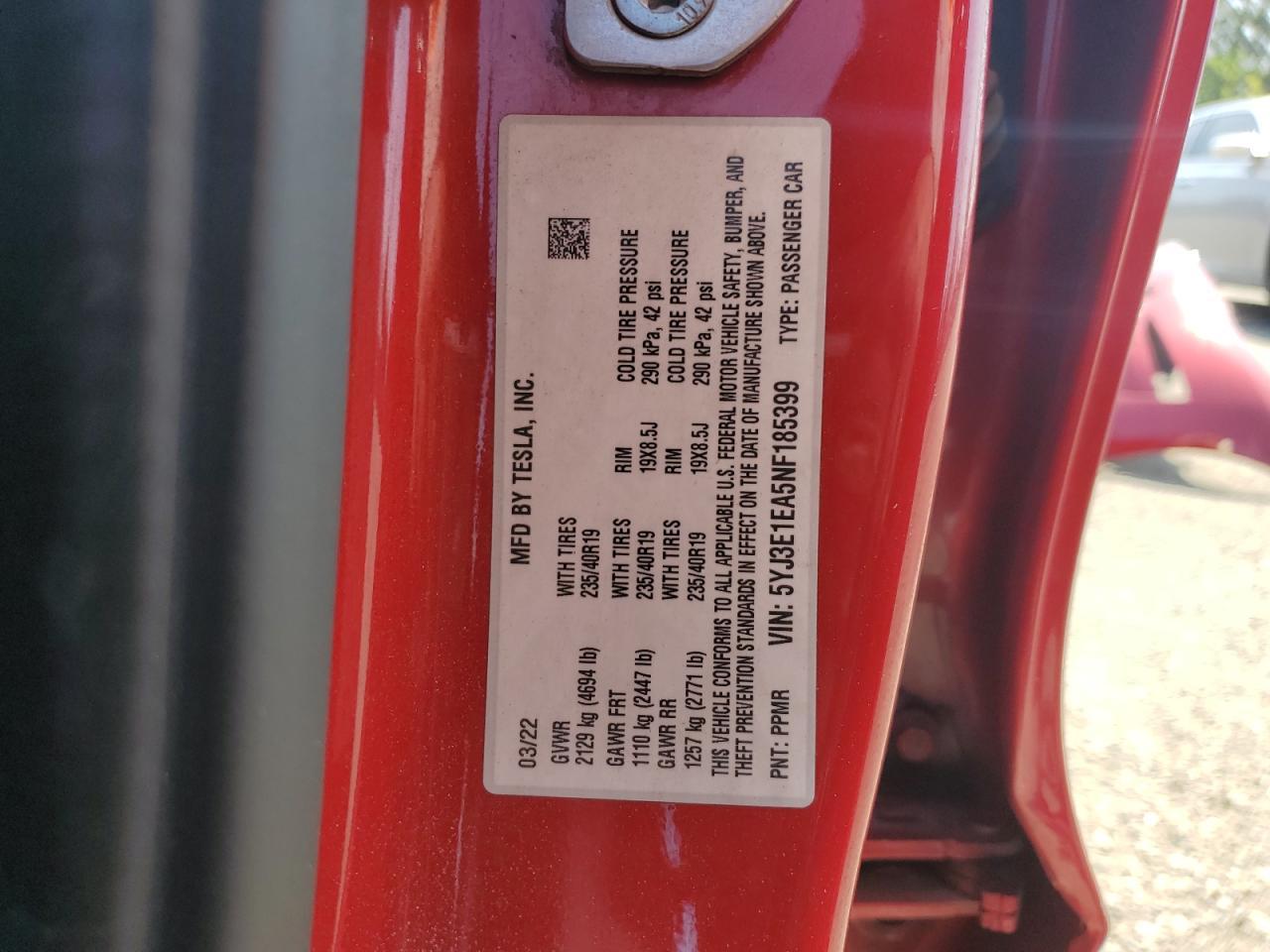 2022 TESLA MODEL 3