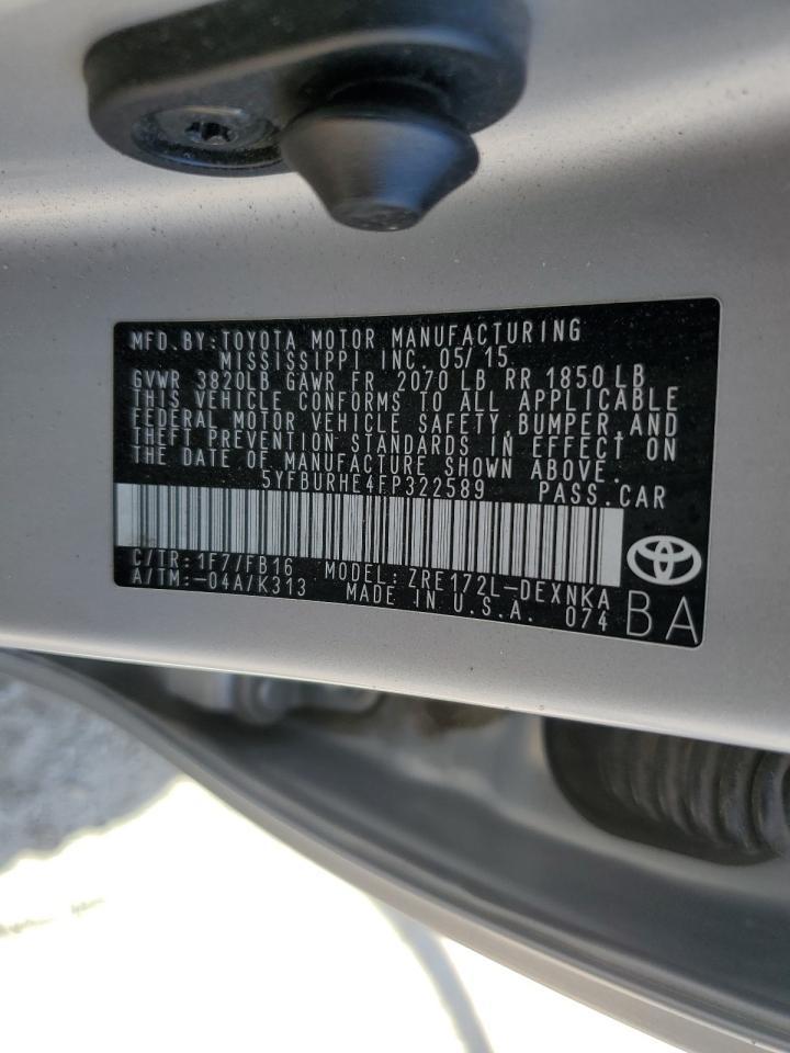 2015 TOYOTA COROLLA
