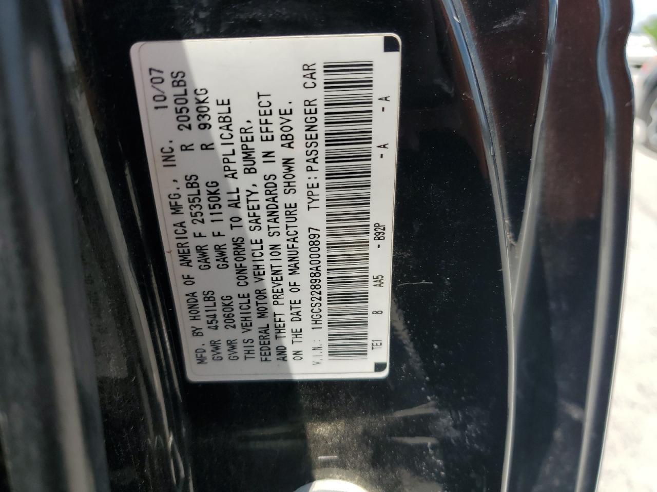 2008 HONDA ACCORD