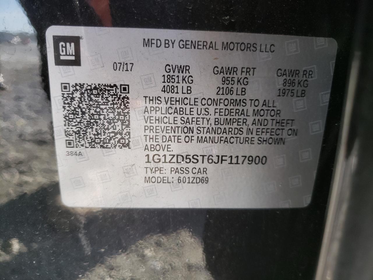 2018 CHEVROLET MALIBU