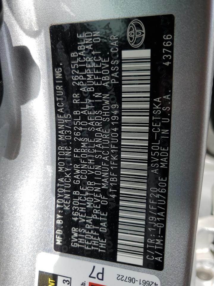 2015 TOYOTA CAMRY