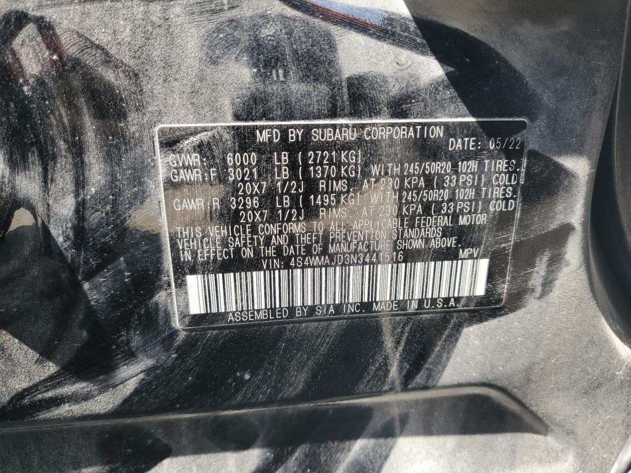 2022 SUBARU Ascent