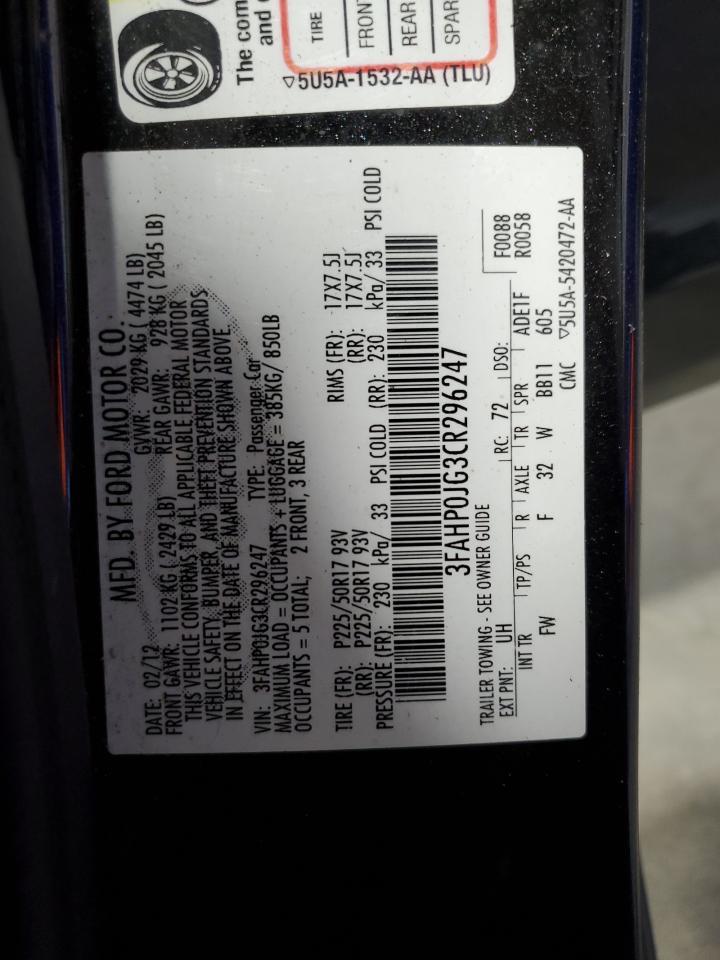 2012 FORD FUSION