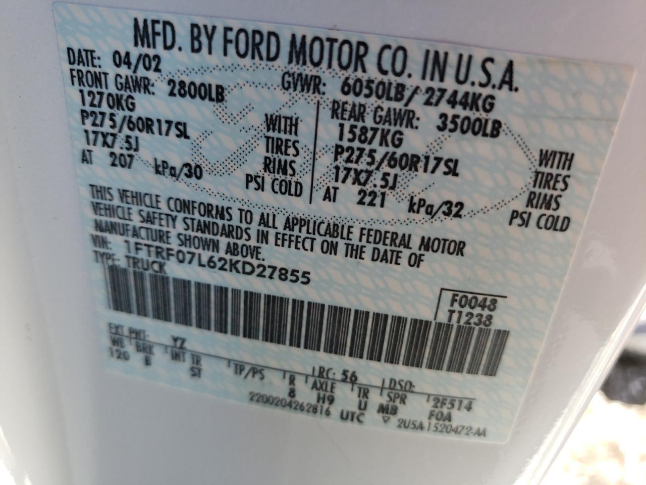 2002 FORD F-150