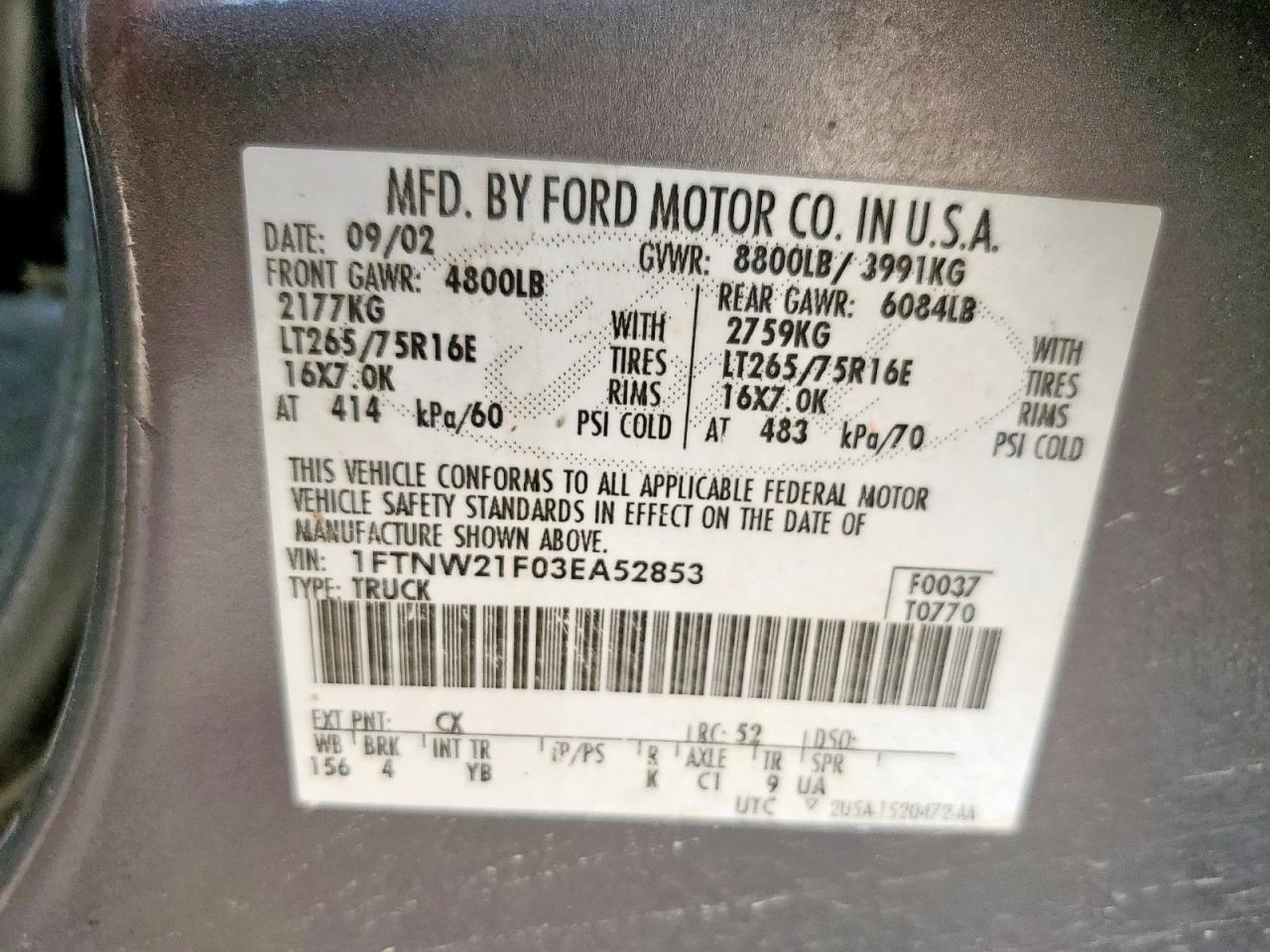 2003 FORD F-250