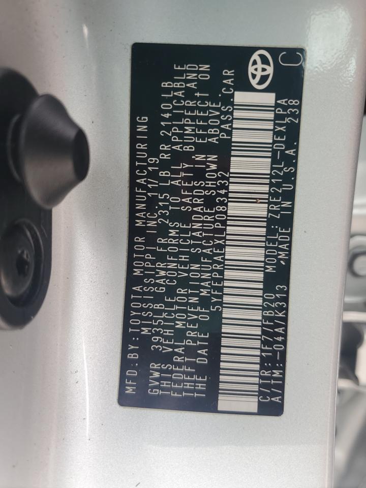 2020 TOYOTA COROLLA