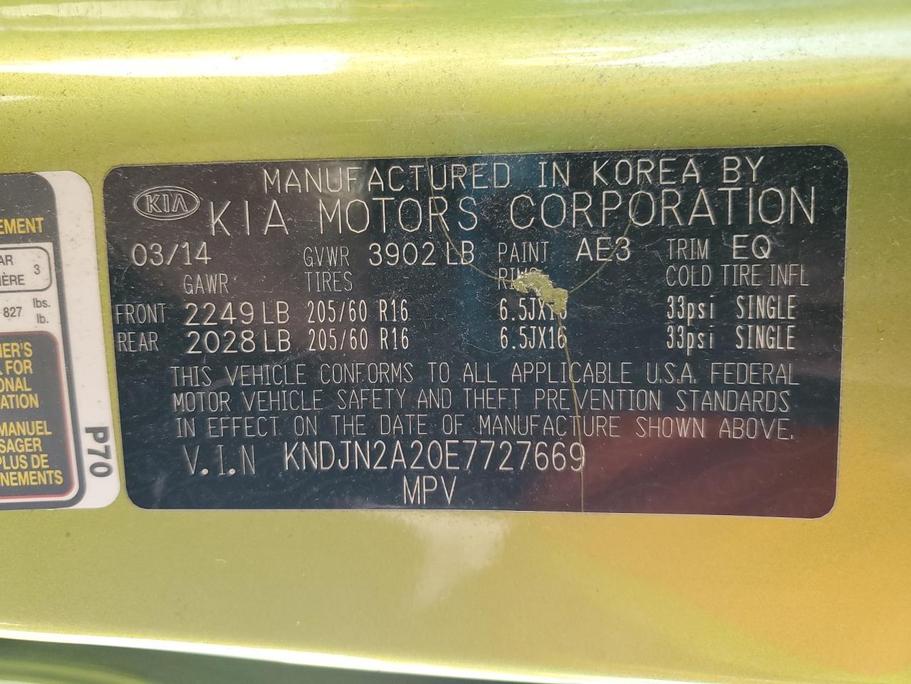 2014 KIA SOUL