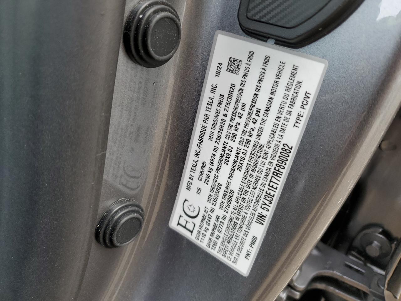 2024 TESLA MODEL 3