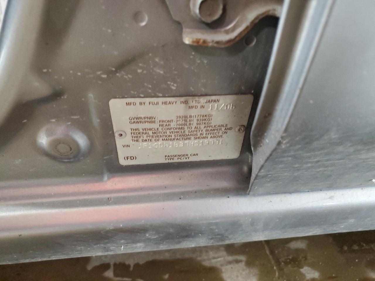 2007 SUBARU IMPREZA