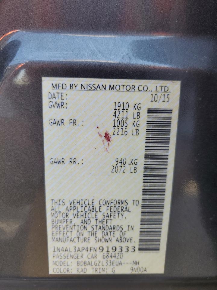2015 NISSAN ALTIMA