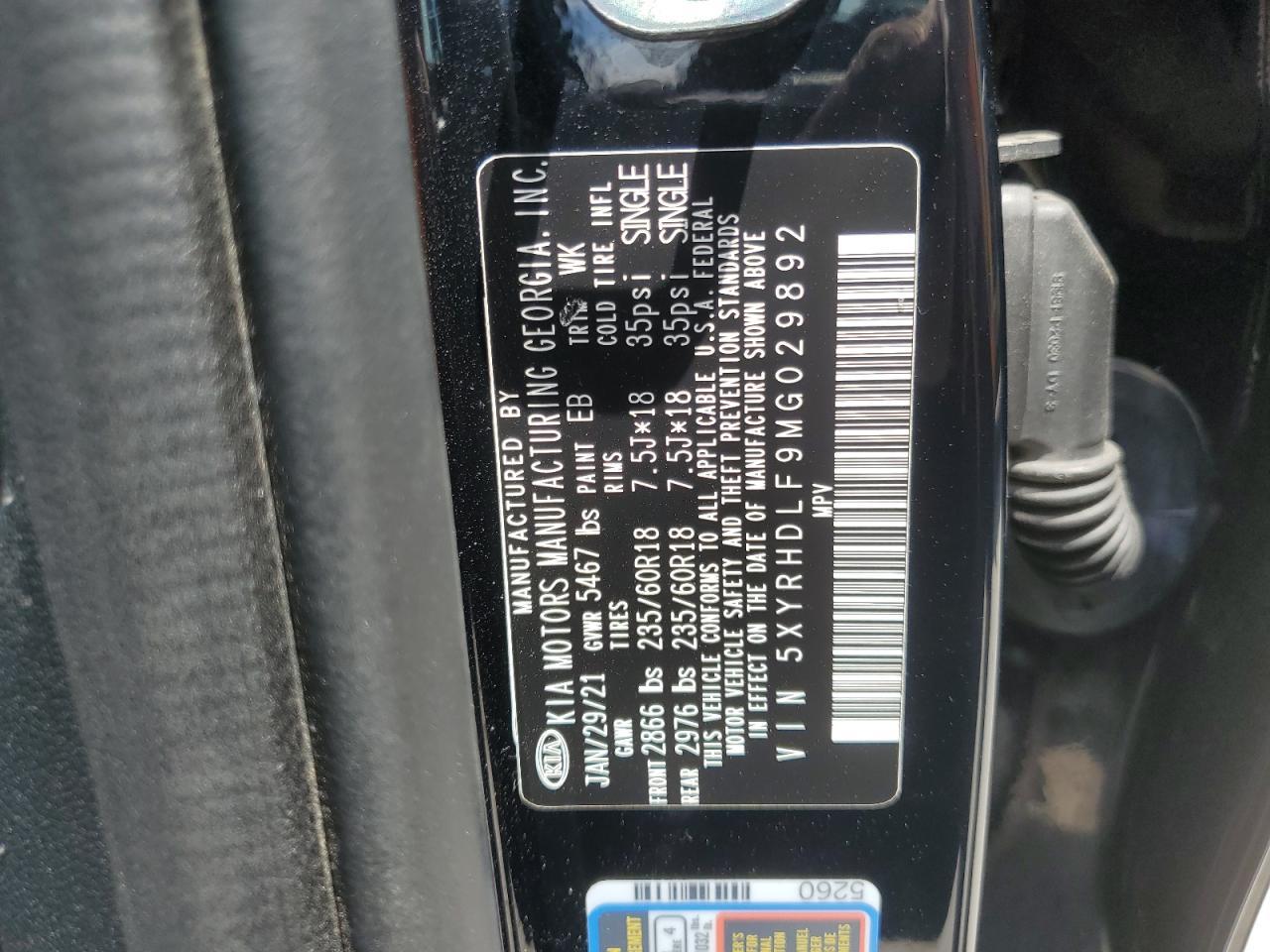 2021 KIA SORENTO